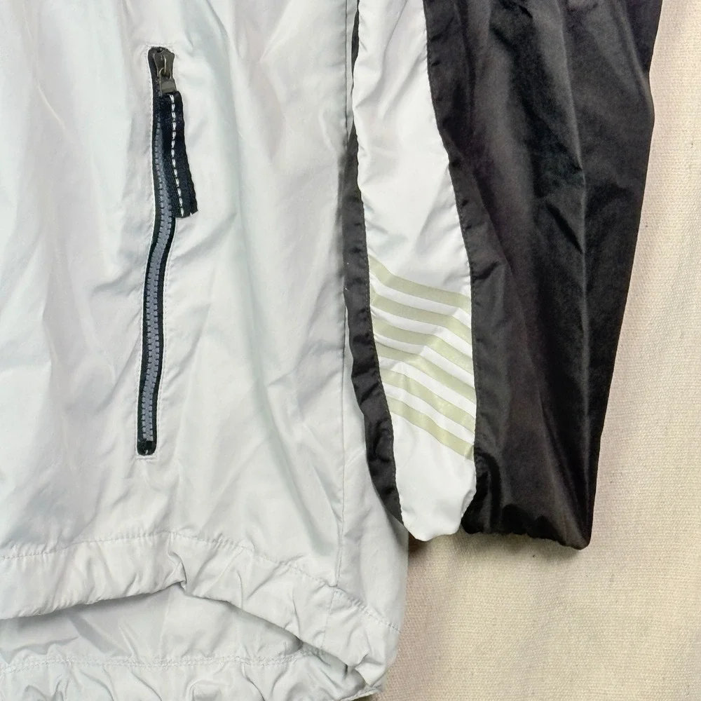 Nike Running‎ Windbreaker Jacket Mens Large Black White Red Full Zip Mesh Lined